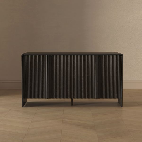 Novara 60" Sideboard in Black (4-Door)