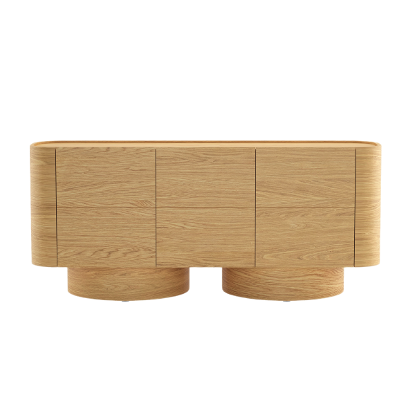 Solis 72" Solid Wood Sideboard in Natural (3-Door)
