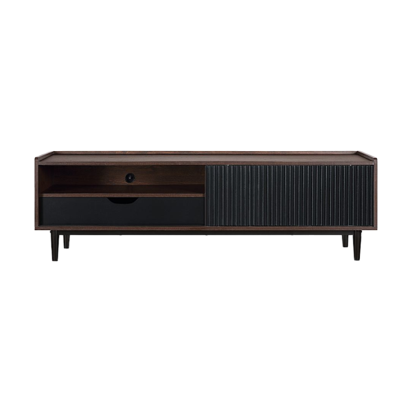 Duane 59" Fluted TV Stand in Black