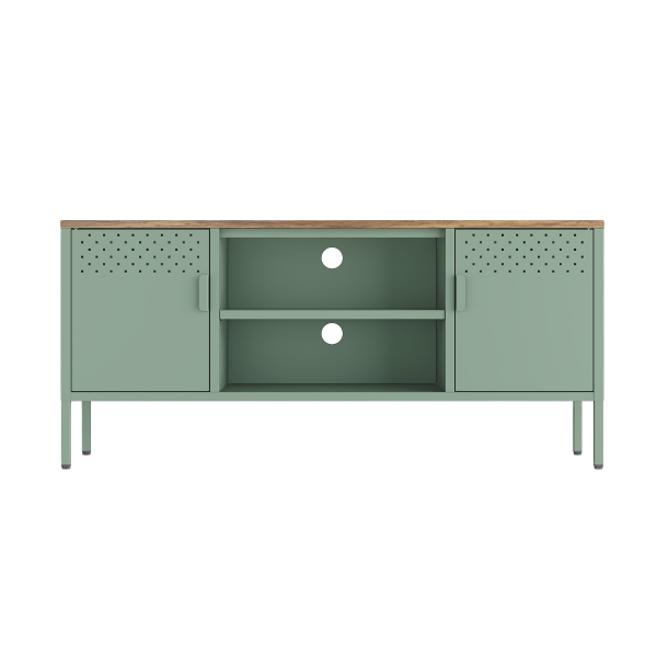 Landen 47" Metal Storage Cabinet in Sage Green
