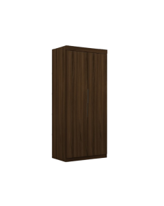 Mulberry 2.0 Sectional Modern Armoire Wardrobe Closet with 2 Drawers in Brown
