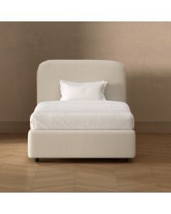 Flair Rounded Upholstered Twin Bed