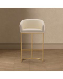 Louvre Metal Upholstered Barstool