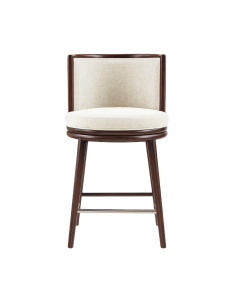 Evalyn Wood Upholstered Counter Stool
