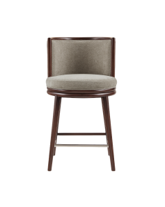 Evalyn Wood Upholstered Counter Stool in Dove