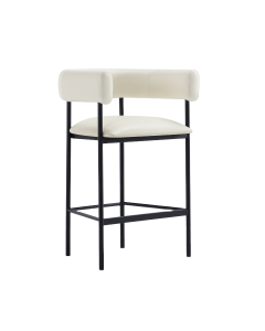 Onda Metal Vegan Leather Counter Stool