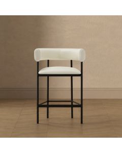 Onda Metal Vegan Leather Counter Stool