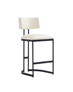 Juno Metal Vegan Leather Counter Stool
