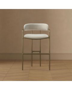 Serene Metal Upholstered Counter Stool