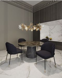Flor Metal Twill Weave Accent Chair