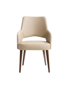 Liora Wood Upholstered Dining Armchair