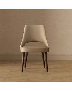 Liora Wood Upholstered Dining Side Chair in Latte - Set of 2