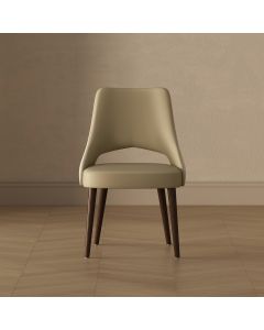 Liora Wood Upholstered Dining Side Chair in Coffee - Set of 2