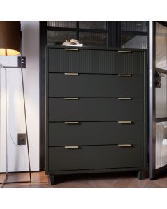 Granville 38" Chest in Charcoal Grey (5-Drawer)