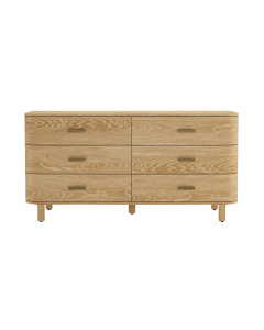 Solara 68" Solid Wood Dresser (6-Drawer)