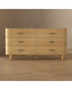 Solara 68" Solid Wood Dresser (6-Drawer)