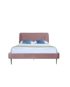 Heather Upholstered Velvet Queen Bed