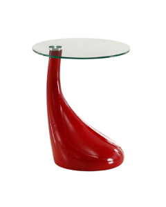 Lava Glass Top End Table