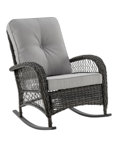 Fruttuo Upholstered Rocking Chair in Weathered Grey